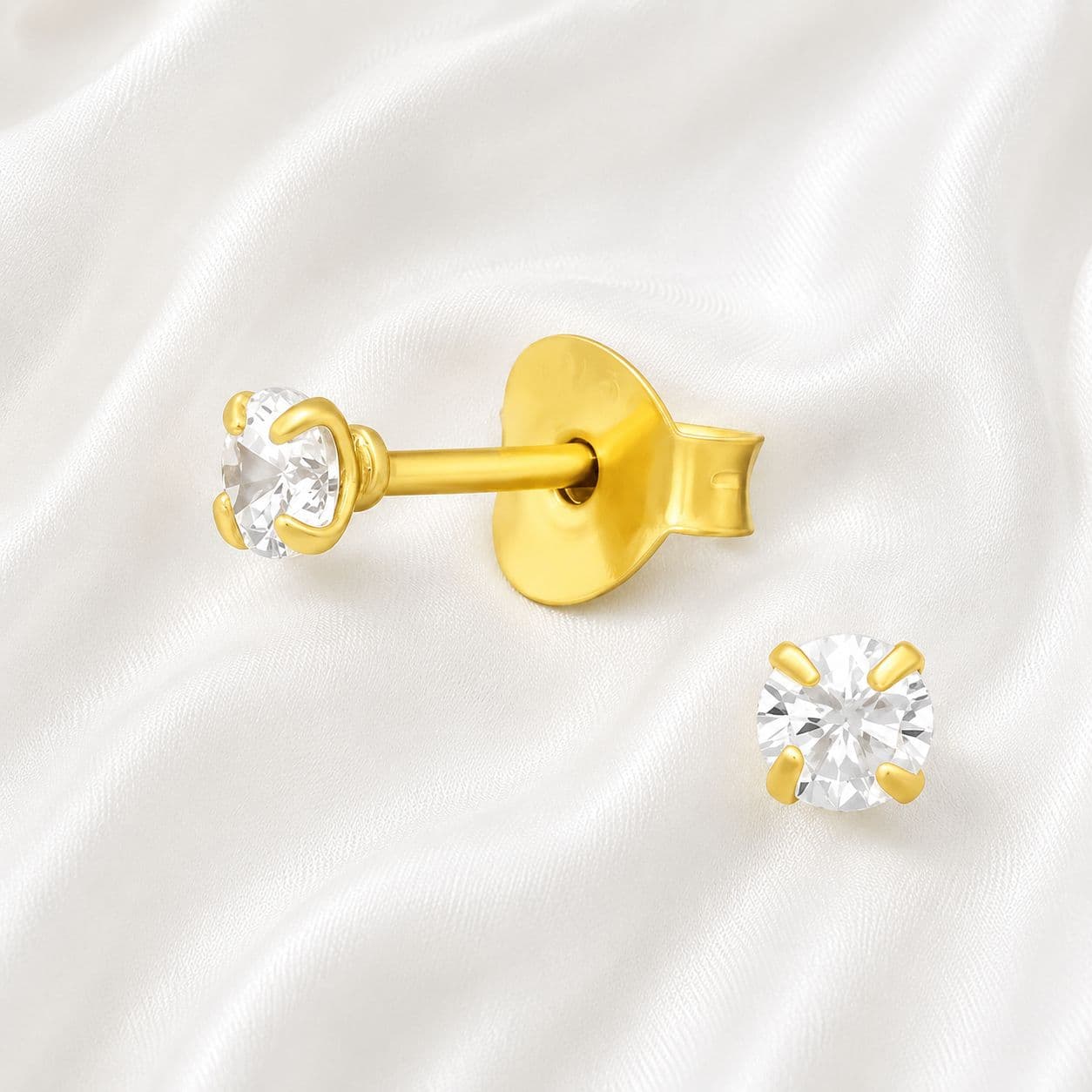  Brincos Clássicos em Prata 925 – Redondo 3mm